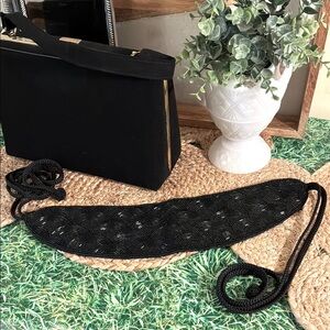Black beaded Belt with stunning design and tie back detailing
